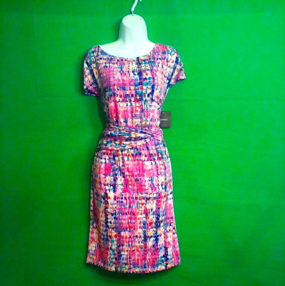 NWT Beautiful Pink Multicolored Ellen Tracy Dress
